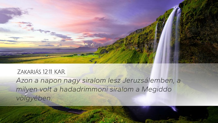 Zakariás 12:11 KAR Bible Verse Image