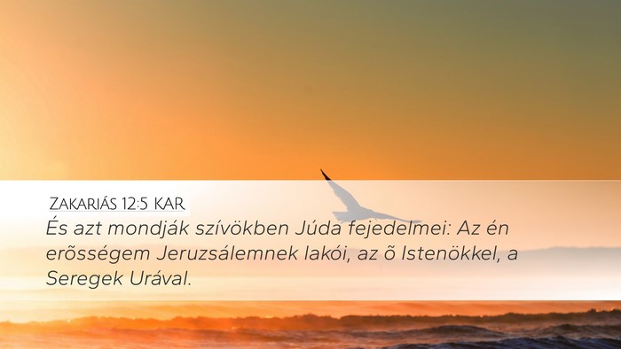 Zakariás 12:5 KAR Bible Verse Image