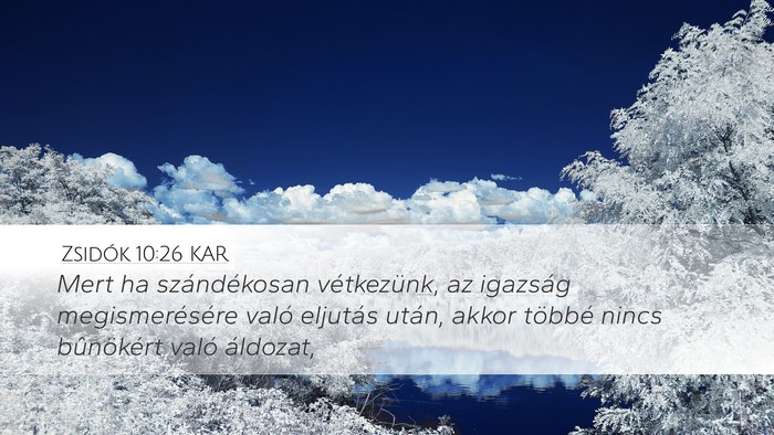 Zsidók 10:26 KAR Bible Verse Image
