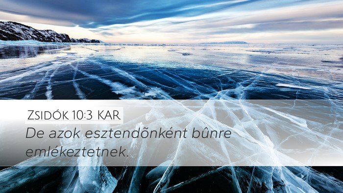 Zsidók 10:3 KAR Bible Verse Image