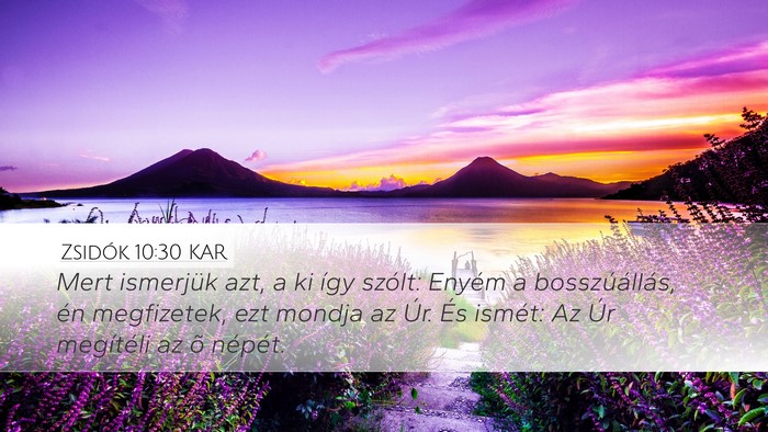 Zsidók 10:30 KAR Bible Verse Image