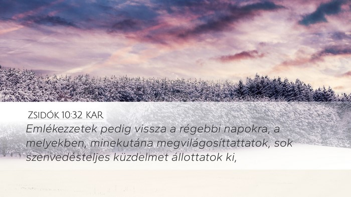 Zsidók 10:32 KAR Bible Verse Image
