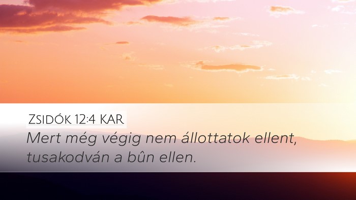 Zsidók 12:4 KAR Bible Verse Image