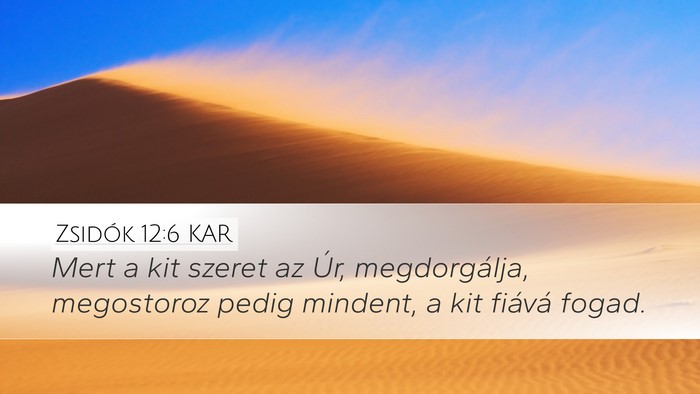 Zsidók 12:6 KAR Bible Verse Image