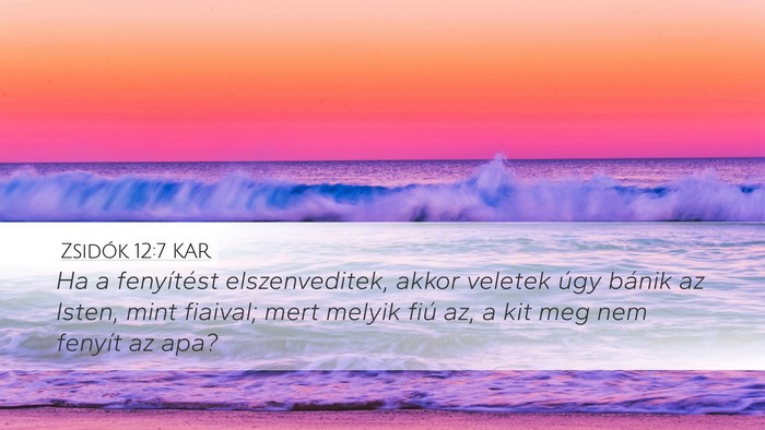 Zsidók 12:7 KAR Bible Verse Image