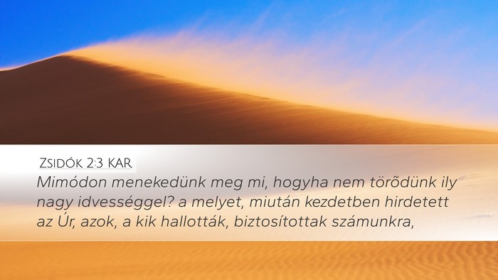Zsidók 2:3 KAR Bible Verse Image