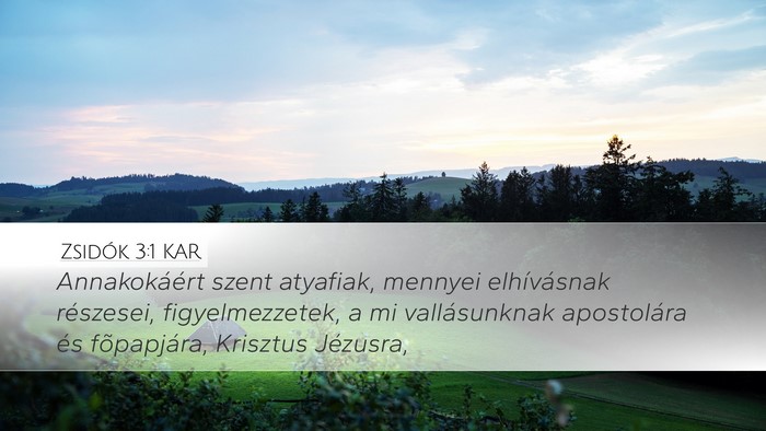 Zsidók 3:1 KAR Bible Verse Image
