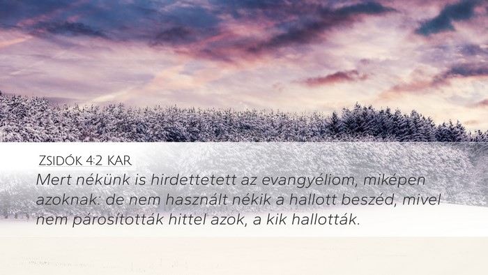 Zsidók 4:2 KAR Bible Verse Image