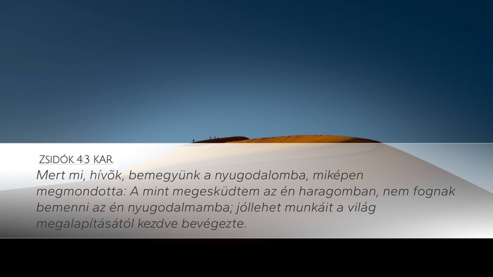 Zsidók 4:3 KAR Bible Verse Image