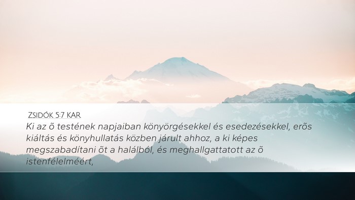 Zsidók 5:7 KAR Bible Verse Image