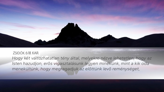 Zsidók 6:18 KAR Bible Verse Image