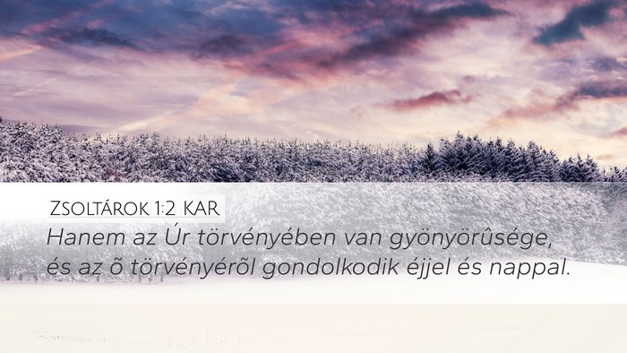 Zsoltárok 1:2 KAR Desktop Wallpaper - Hanem az Úr törvényében van gyönyörûsége, - Desktop Bible Verse Wallpaper