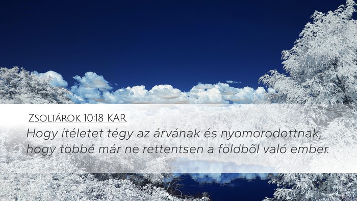Zsoltárok 10:18 KAR Bible Verse Image