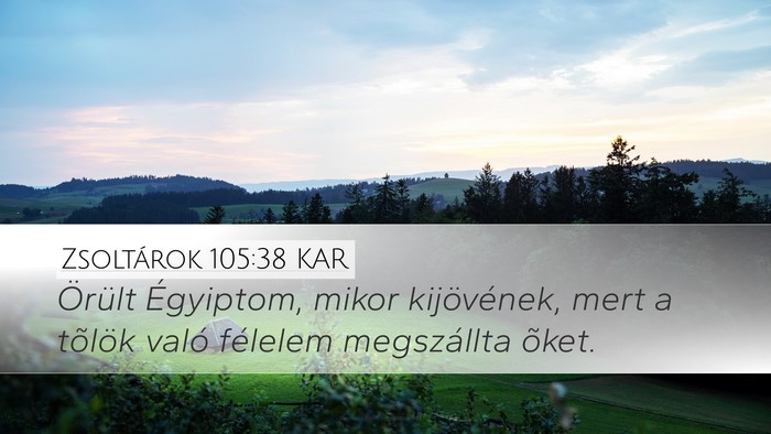 Zsoltárok 105:38 KAR Bible Verse Image