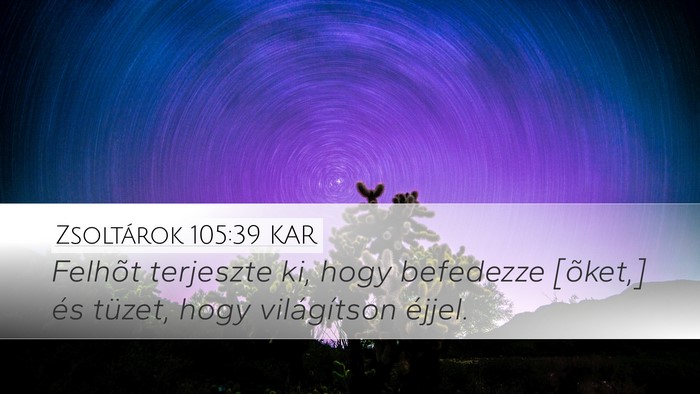 Zsoltárok 105:39 KAR Bible Verse Image