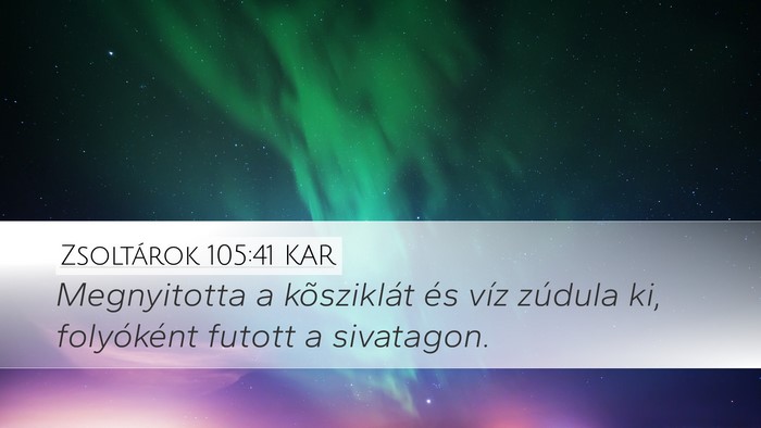 Zsoltárok 105:41 KAR Bible Verse Image