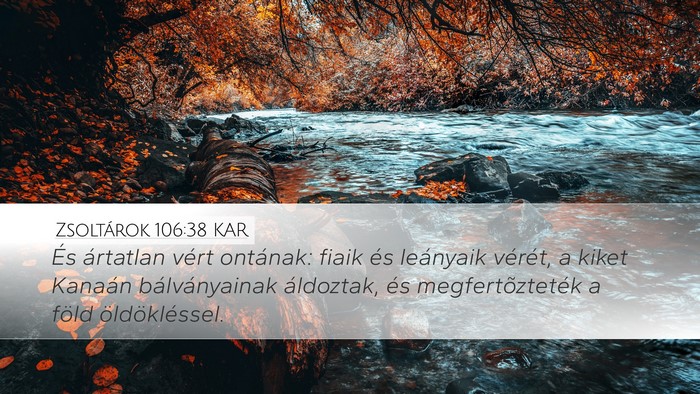 Zsoltárok 106:38 KAR Bible Verse Image