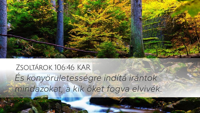 Zsoltárok 106:46 KAR Bible Verse Image