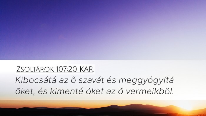 Zsoltárok 107:20 KAR Bible Verse Image