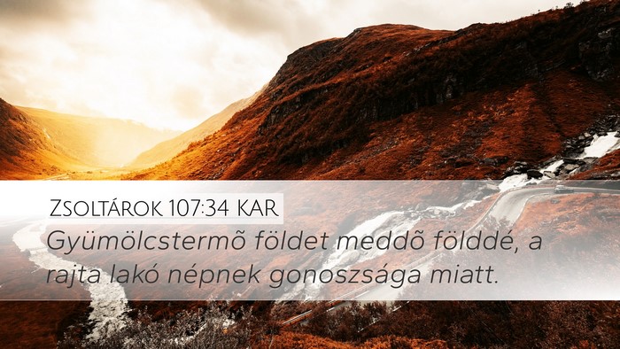 Zsoltárok 107:34 KAR Bible Verse Image