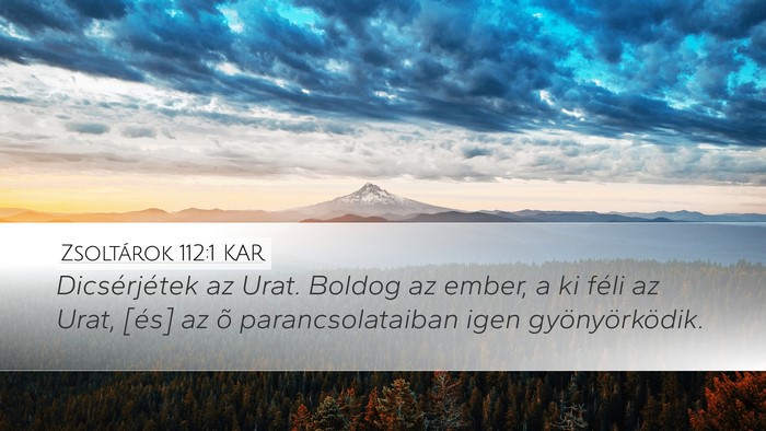 Zsoltárok 112:1 KAR Bible Verse Image