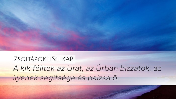 Zsoltárok 115:11 KAR Desktop Wallpaper - A kik félitek az Urat, az Úrban bízzatok; az - Desktop Bible Verse Wallpaper