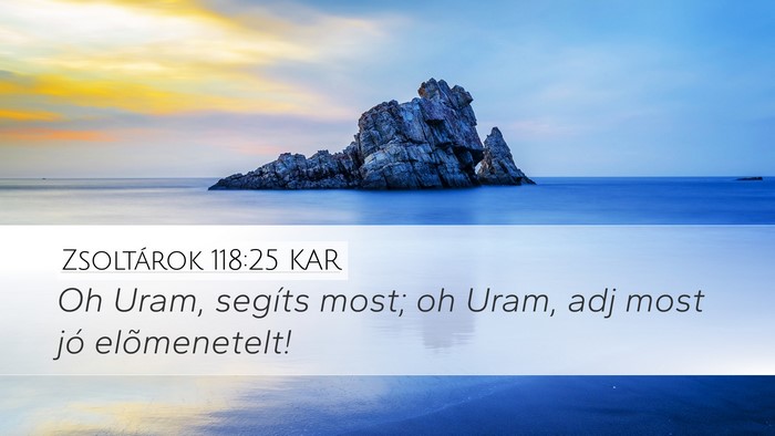Zsoltárok 118:25 KAR Bible Verse Image