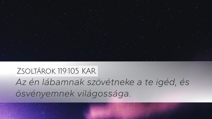 Zsoltárok 119:105 KAR Bible Verse Image