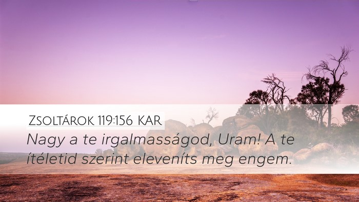 Zsoltárok 119:156 KAR Bible Verse Image