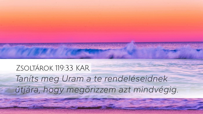 Zsoltárok 119:33 KAR Bible Verse Image