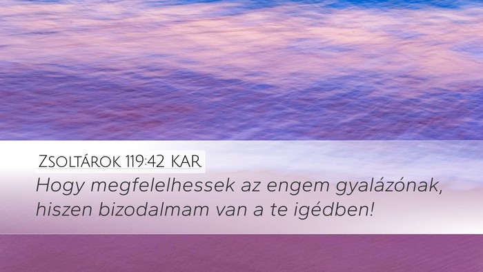 Zsoltárok 119:42 KAR Bible Verse Image