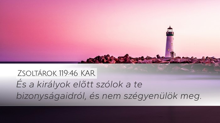 Zsoltárok 119:46 KAR Bible Verse Image