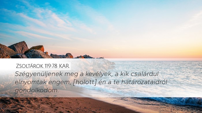 Zsoltárok 119:78 KAR Bible Verse Image