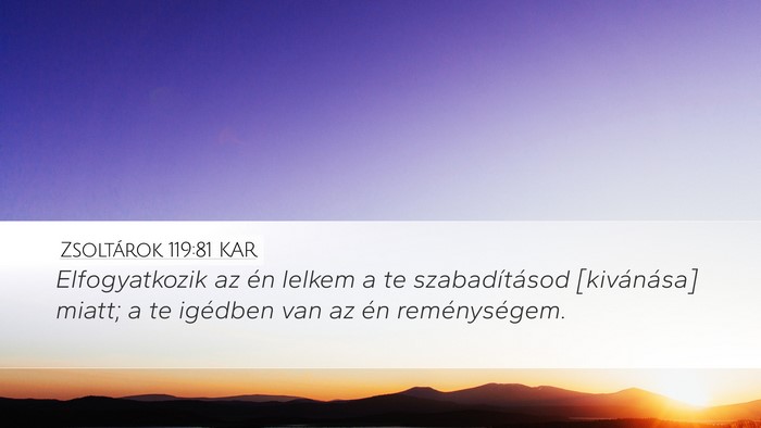 Zsoltárok 119:81 KAR Bible Verse Image