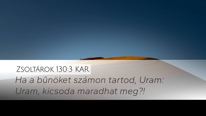 Zsoltárok 130:3 KAR Bible Verse Image
