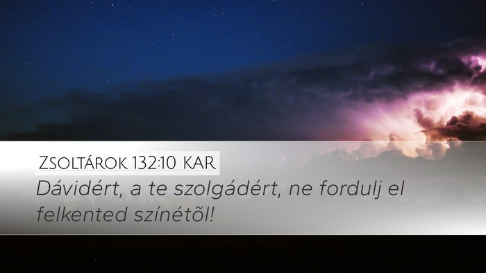 Zsoltárok 132:10 KAR Desktop Wallpaper - Dávidért, a te szolgádért, ne fordulj el - Desktop Bible Verse Wallpaper