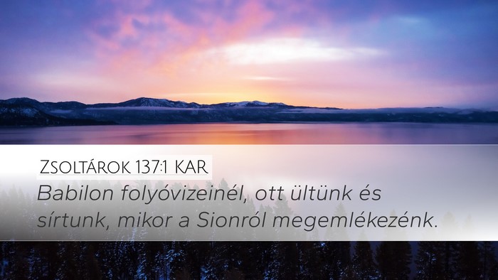 Zsoltárok 137:1 KAR Bible Verse Image