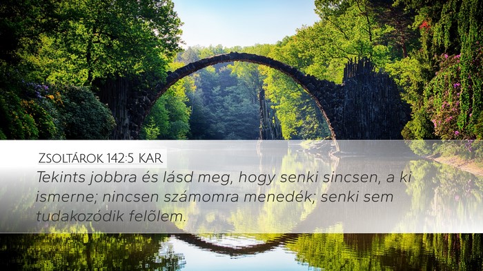 Zsoltárok 142:5 KAR Bible Verse Image