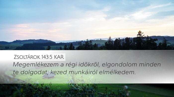 Zsoltárok 143:5 KAR Desktop Wallpaper - Megemlékezem a régi idõkrõl, elgondolom - Desktop Bible Verse Wallpaper