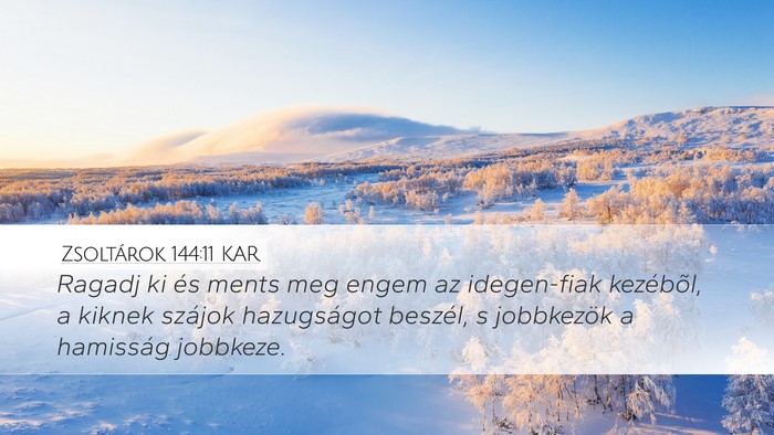 Zsoltárok 144:11 KAR Bible Verse Image