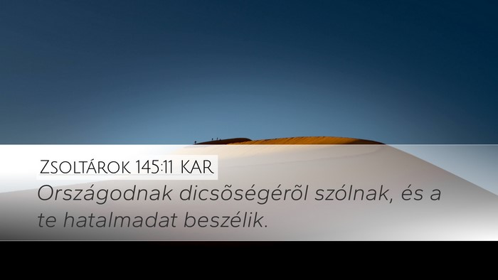 Zsoltárok 145:11 KAR Bible Verse Image