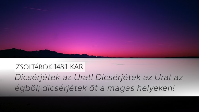 Zsoltárok 148:1 KAR Bible Verse Image