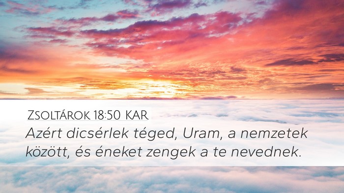 Zsoltárok 18:50 KAR Bible Verse Image