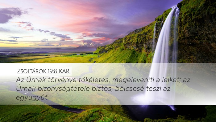 Zsoltárok 19:8 KAR Bible Verse Image