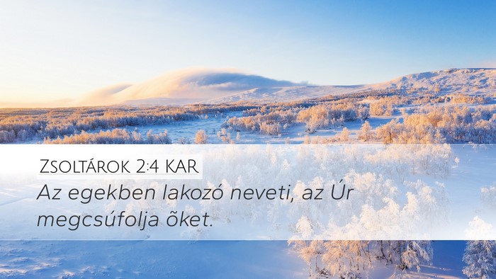 Zsoltárok 2:4 KAR Desktop Wallpaper - Az egekben lakozó neveti, az Úr megcsúfolja - Desktop Bible Verse Wallpaper