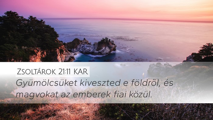 Zsoltárok 21:11 KAR Bible Verse Image
