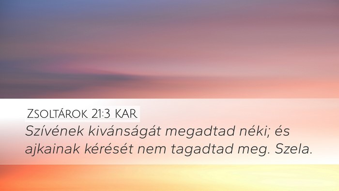 Zsoltárok 21:3 KAR Bible Verse Image