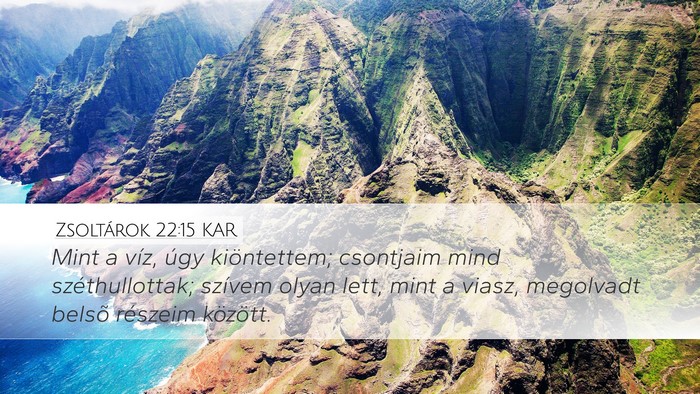 Zsoltárok 22:15 KAR Bible Verse Image