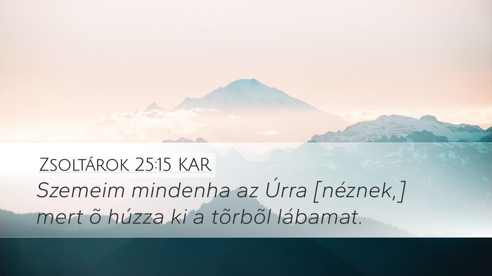 Zsoltárok 25:15 KAR Bible Verse Image