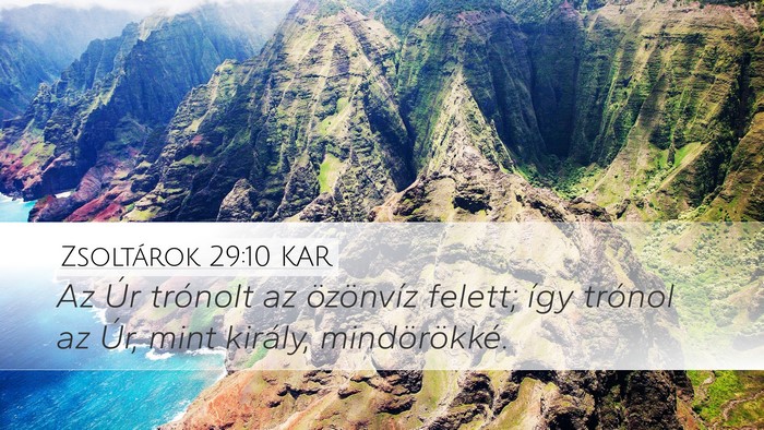 Zsoltárok 29:10 KAR Bible Verse Image